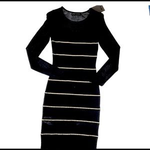 RVN Black stripped dress